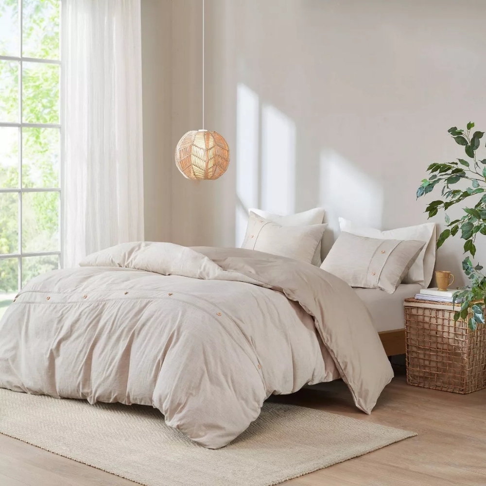 Reese Organic Cotton Oversized Duvet Set - Clean Spaces